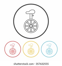 Unicycle line icon