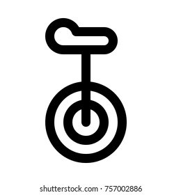unicycle on isolated background