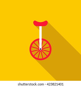 Unicycle or one wheel bicycle icon