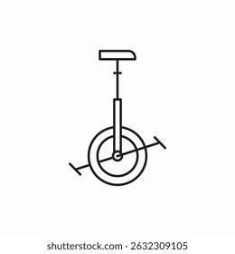 unicycle one-wheeled bicycle transport icon sign vector