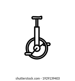 unicycle outline Icon.carnival and tool vector illustration on white background
