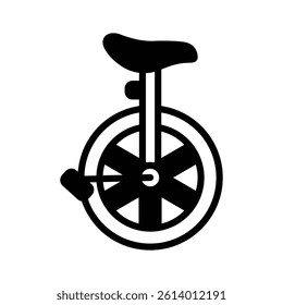 A unicycle representing balance, skill, and circus performances