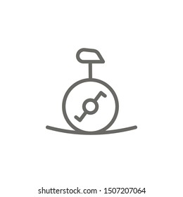 Unicycle, show icon. Element of theater icon. Thin line icon