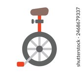 Unicycle Vector  Vector Flat Icon design