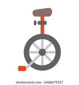 Unicycle Vector  Vector Flat Icon design