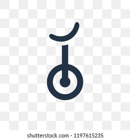 Unicycle vector icon isolated on transparent background, Unicycle transparency concept can be used web and mobile