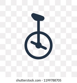 Unicycle vector icon isolated on transparent background, Unicycle transparency concept can be used web and mobile
