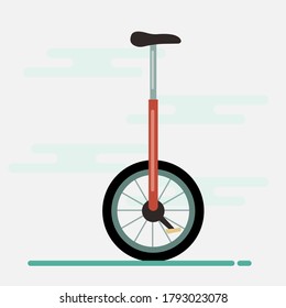unicycle vector illustration in flat style 