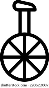 unicycle Vector illustration on a transparent background.Premium quality symmbols.Stroke vector icons for concept and graphic design.