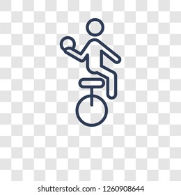 unicycling handball icon. Trendy unicycling handball logo concept on transparent background from Sport collection