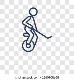 unicycling hockey icon. Trendy unicycling hockey logo concept on transparent background from Sport collection