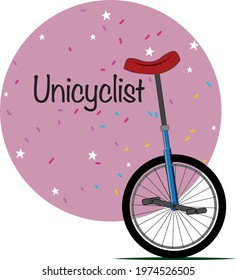 Unicyclist and a great celebration for unicycle 