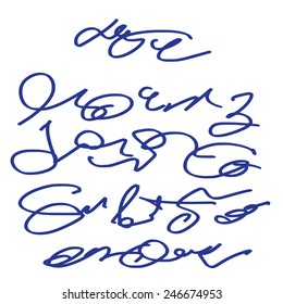 unidentified abstract handwriting scribble