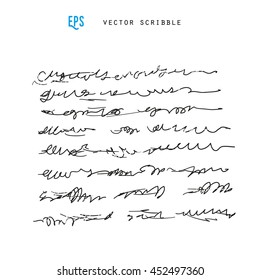 Unidentified abstract handwriting scribble vector. More in my portfolio