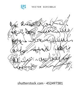 Unidentified abstract handwriting scribble vector. More in my portfolio
