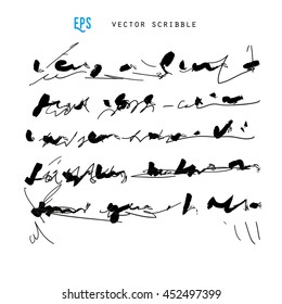 Unidentified abstract handwriting scribble vector. More in my portfolio