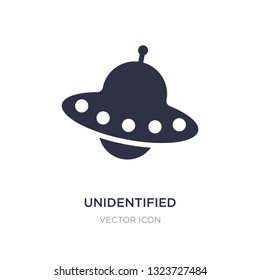 unidentified flying icon on white background. Simple element illustration from Transport concept. unidentified flying sign icon symbol design.