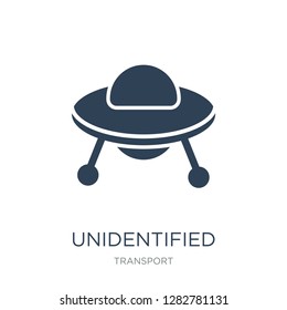 unidentified flying icon vector on white background, unidentified flying trendy filled icons from Transport collection, unidentified flying vector illustration