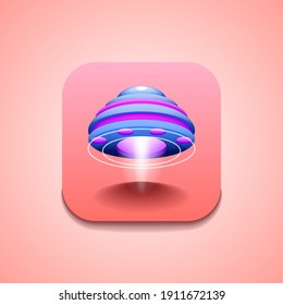 Unidentified Flying Object Alien Ufo Logo Vector Icon Symbol