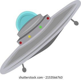 Unidentified flying object flat vector art. Unidentified flying object vector cartoon illustration for graphic design and decorative element