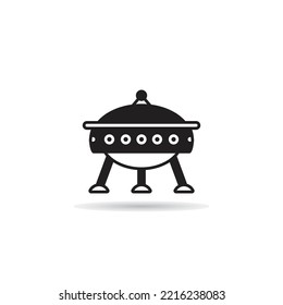 unidentified flying object icon on white background