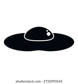 Unidentified flying object icon on a white background representing extraterrestrial travel