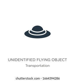 Unidentified flying object icon vector. Trendy flat unidentified flying object icon from transportation collection isolated on white background. Vector illustration can be used for web and mobile 