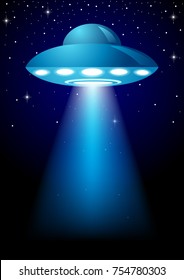 Unidentified Flying Object on dark background