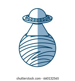 unidentified flying object on planet icon