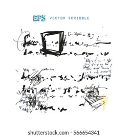 Unidentified meanless abstract handwriting scribble text art drawing.