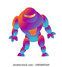 criatura objeto no identificada aislada con color de gradiente azul púrpura