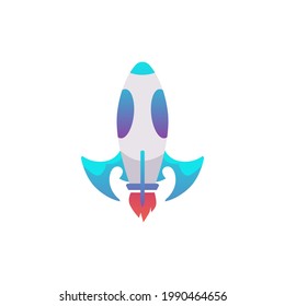 Unidentified spaceship, cartoon ufo, space futuristic rocket using alien science technology. Flat vector illustration isolated on a white.