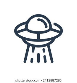 Unidentified UFO Sighting Vector Icon Illustration