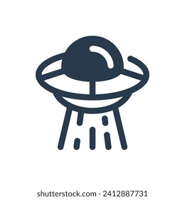 Unidentified UFO Sighting Vector Icon Illustration