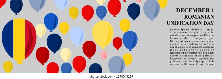Unification Day of Romania Vector Illustration. Suitable for greeting card, poster and banner. 