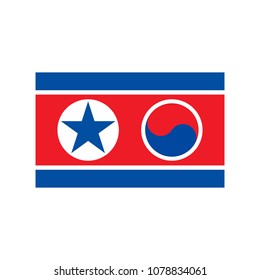Unification Korea flag vector. Concept of Korea Flag.