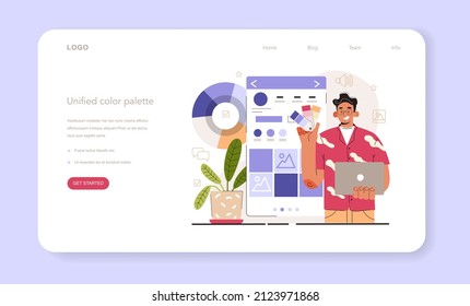 Unified Color Palette. Content Strategy Development. Social Media Content Manager Guidance. How Create Visual Content. Digital Promotion Technology. Flat Vector Illustration