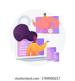 Unified communication abstract concept vector illustration. Enterprise communications platform, consistent unified user interface, framework for real-time audio video integration abstract metaphor.