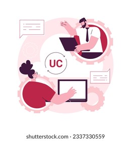 Unified communication abstract concept vector illustration. Enterprise communications platform, consistent unified user interface, framework for real-time audio video integration abstract metaphor.