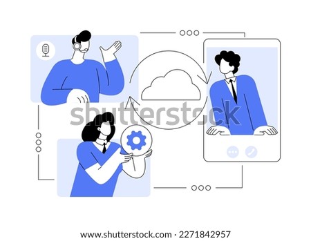 Unified communication abstract concept vector illustration. Enterprise communications platform, consistent unified user interface, framework for real-time audio video integration abstract metaphor.