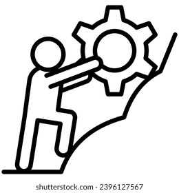 Unified Effort icon line vector illustration
