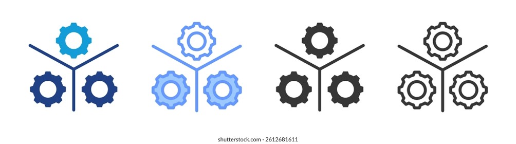 Unified management icon set multiple style collection
