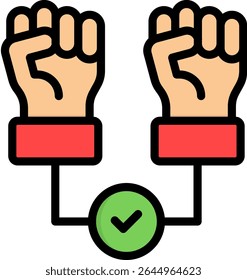 Unified Strength Icon Lineal Color Vector Illustration