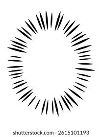 Uni-flash vector frame in manga style