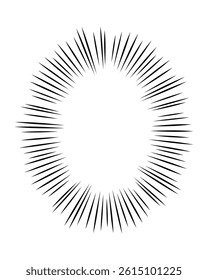 Uni-flash vector frame in manga style