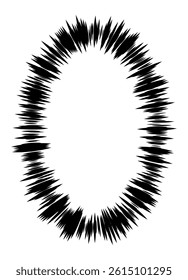 Uni-flash vector frame in manga style
