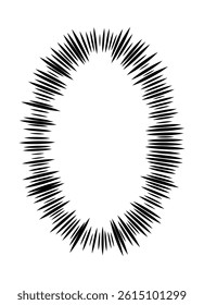 Uni-flash vector frame in manga style