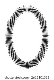 Uni-flash vector frame in manga style