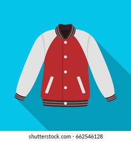 Uniform baseball jacket. Baseball single icon in flat style vector symbol stock illustration web.
