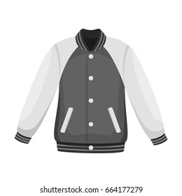 Uniform baseball jacket. Baseball single icon in monochrome style vector symbol stock illustration web.